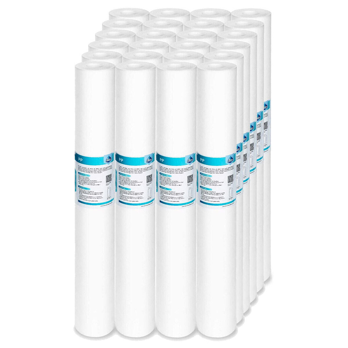 Membrane Solutions 20" x 2.5" Polypropylene PP Sediment Water Filter Replacement Cartridge for Whole House Filter System 1/5/10/20 Micron