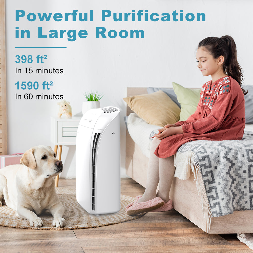 MSA3 Quiet HEPA Air Purifier for Large Room and Bedroom Space Up To 1590 Sq. Ft
