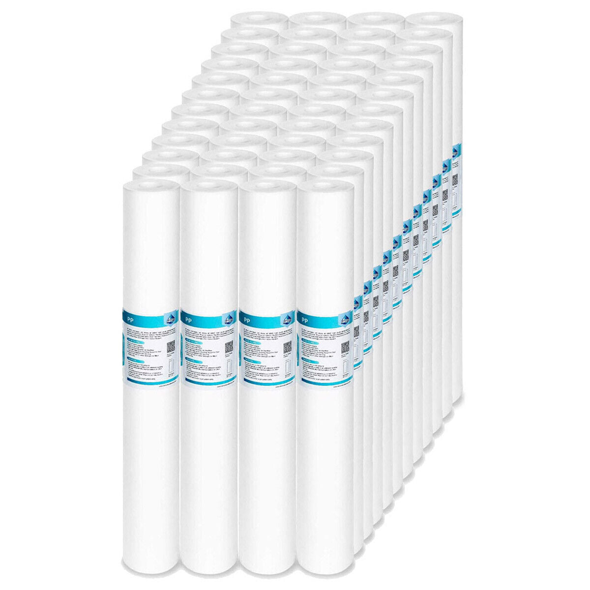 Membrane Solutions 20" x 2.5" Polypropylene PP Sediment Water Filter Replacement Cartridge for Whole House Filter System 1/5/10/20 Micron