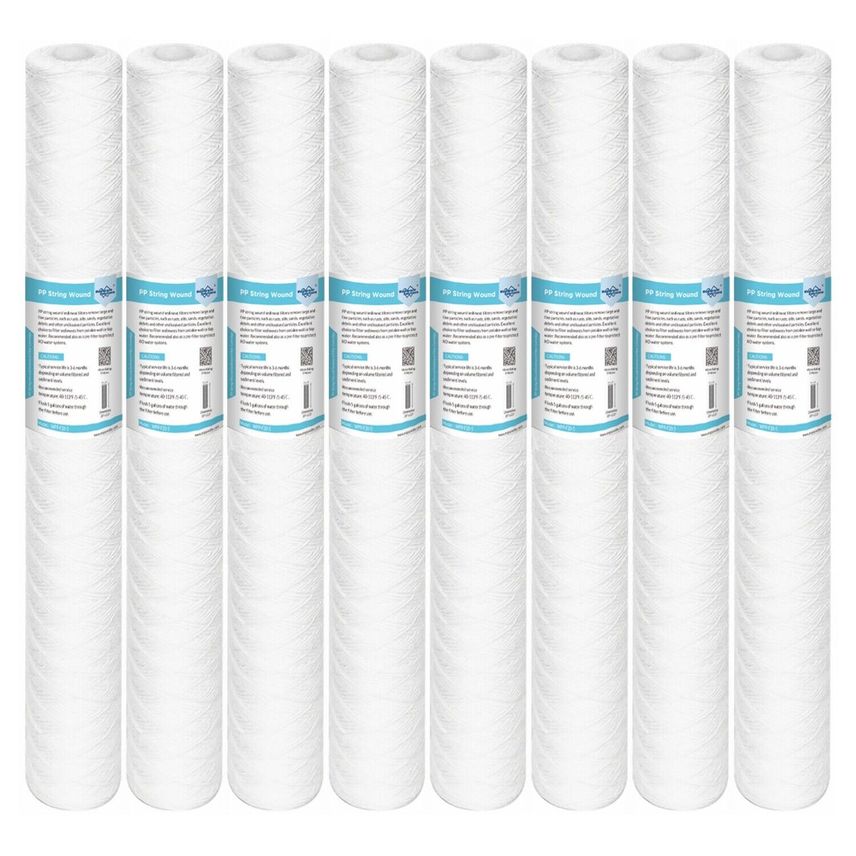 Membrane Solutions 20"x2.5" Whole House String Wound Sediment Water Filter 1/5/10/20 Micron