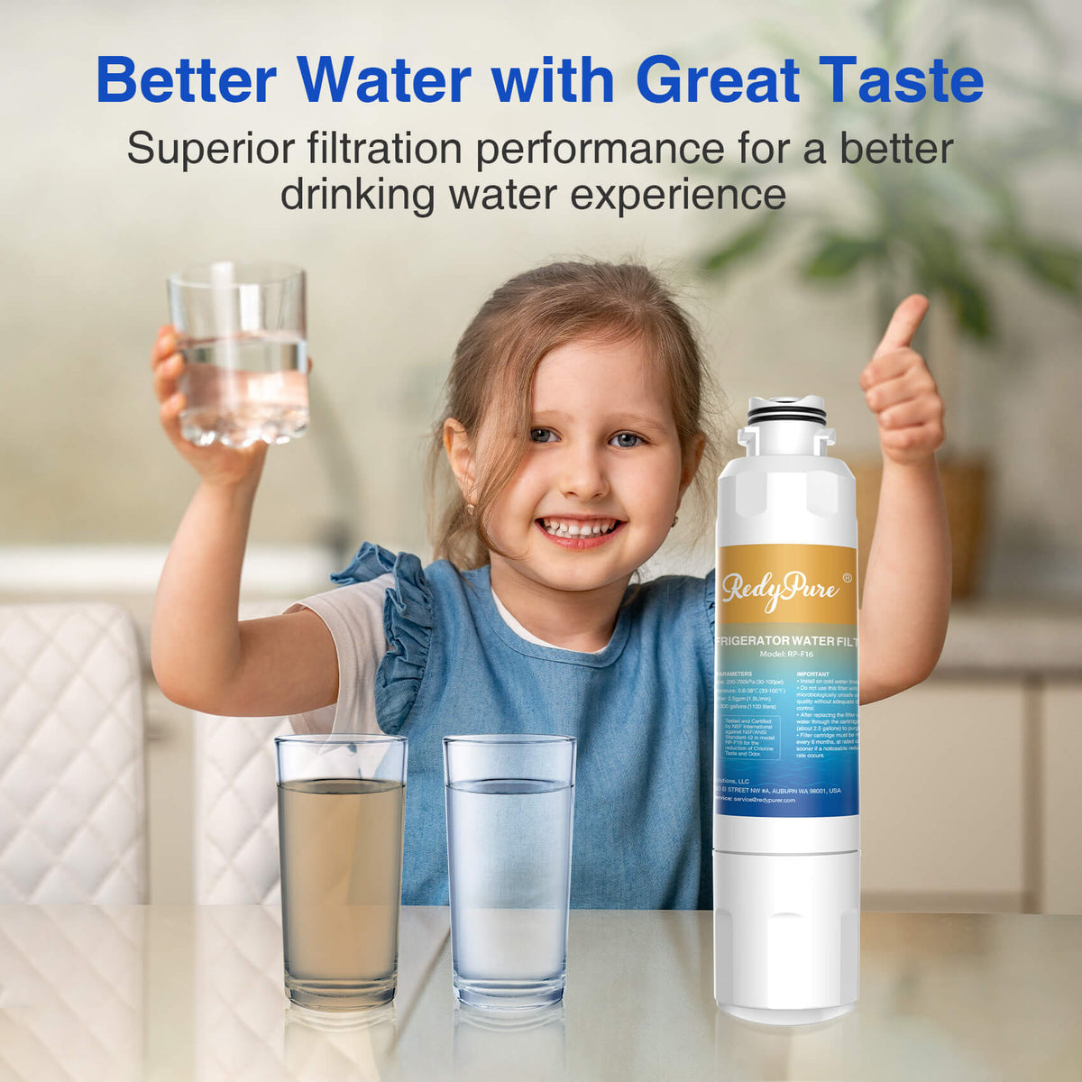 RedyPure RP-F16 Replacement for Samsung DA29-00020B/A HAF-CIN-EXP Refrigerator Water Filter