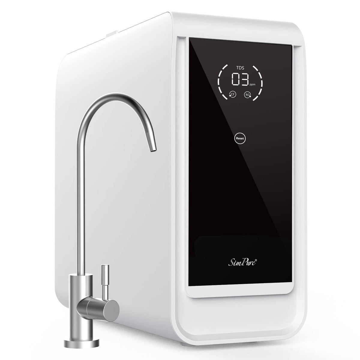 SimPure Q3-600U 600GPD 8-Stage Tankless RO System with Purification Light & Real-Time TDS Monitoring