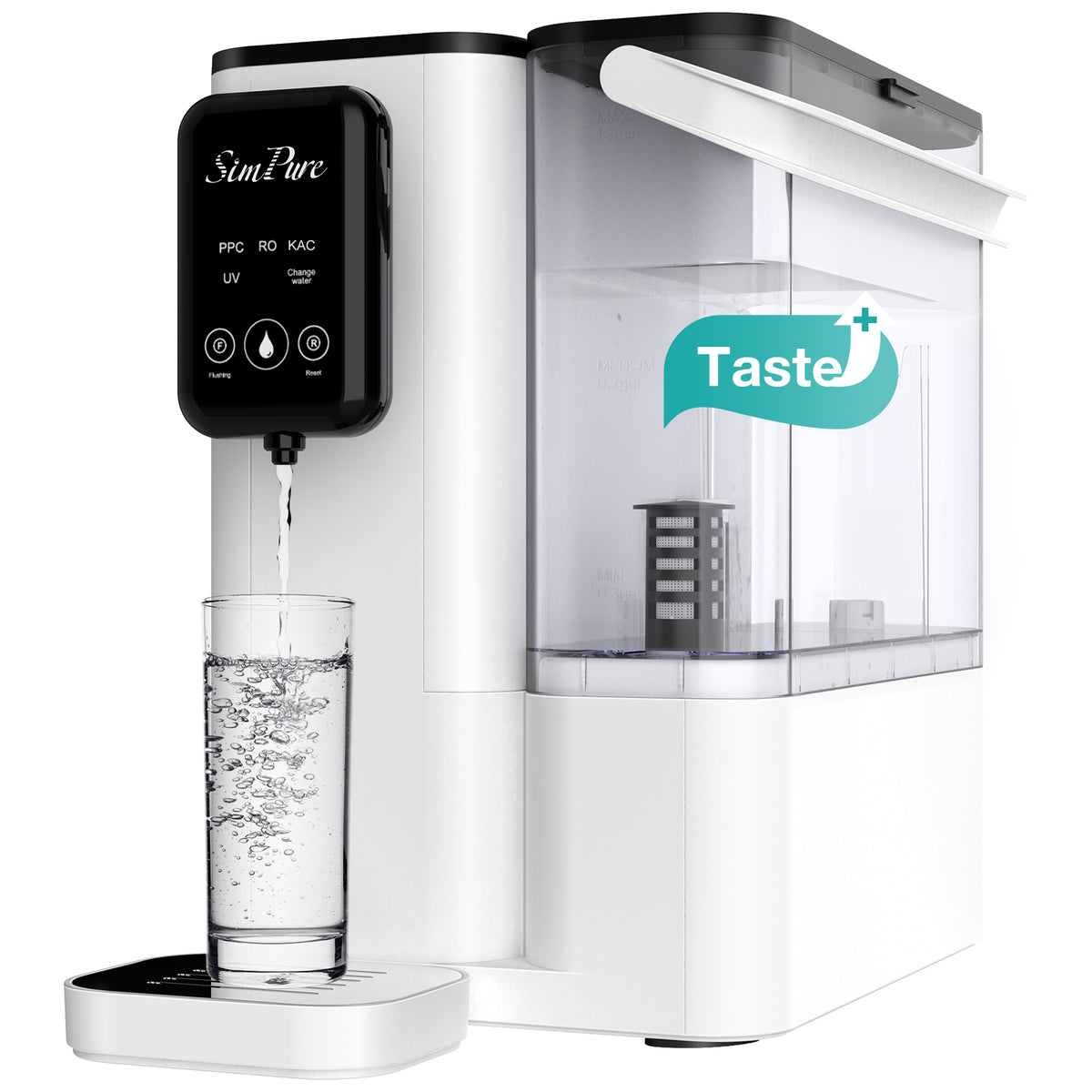 SimPure Y9C UV Countertop Reverse Osmosis Water Filter, CTO Enhanced Taste