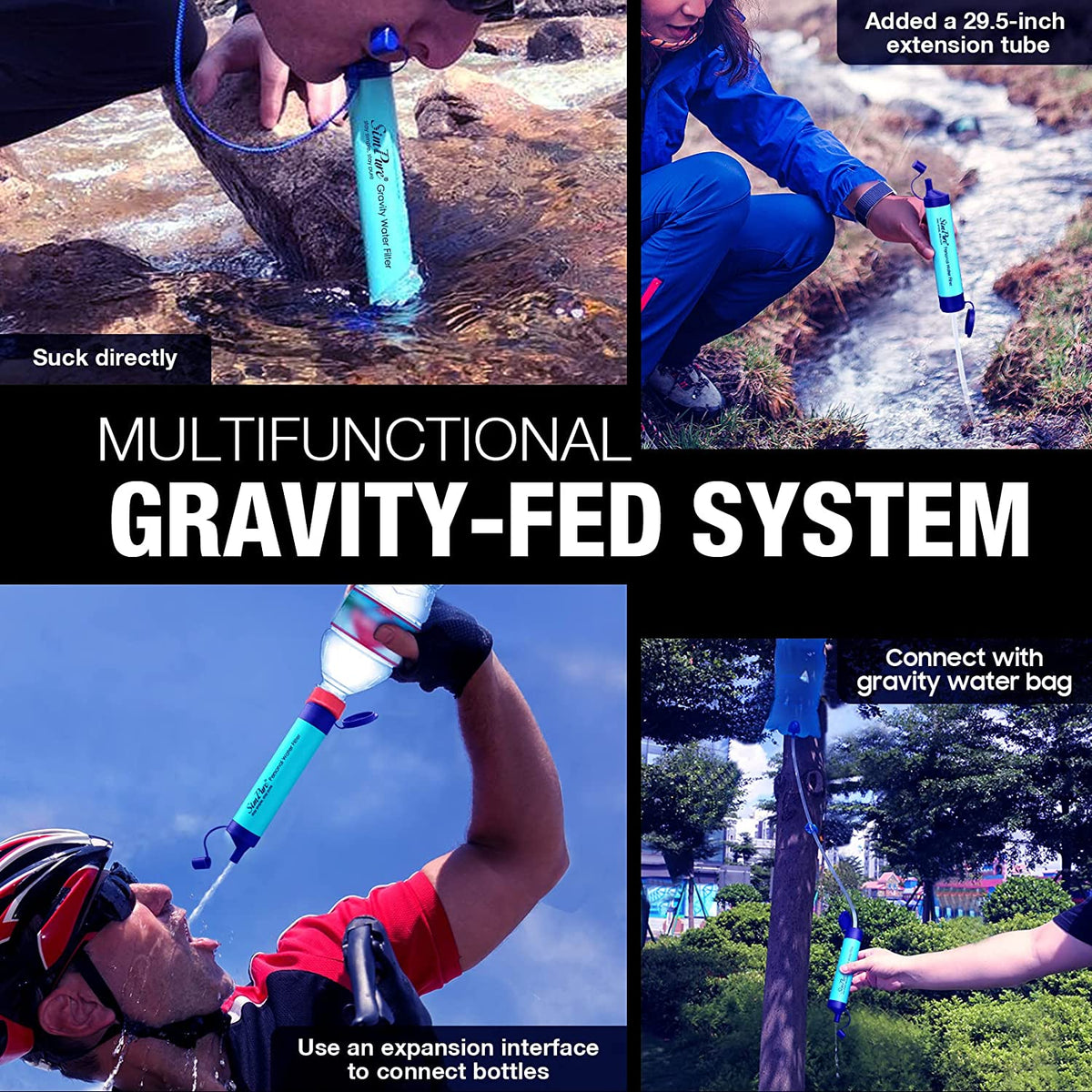 Using Tips Of Hiking Camping Gravity Bag Water Filter | Outdoor Activities Solution