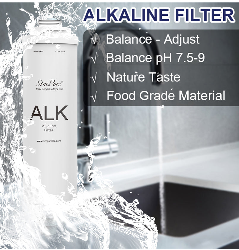 SimPure T1-400/T1-100 Series Official Authentic ALK (Alkaline) Filter Replacement Cartridge (6 Months+ Service Life)