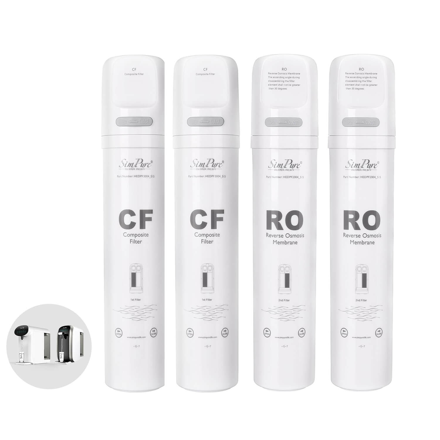SimPure Y7/Y7P-BW/Y7P-W Official Authentic Filter Replacement Kit