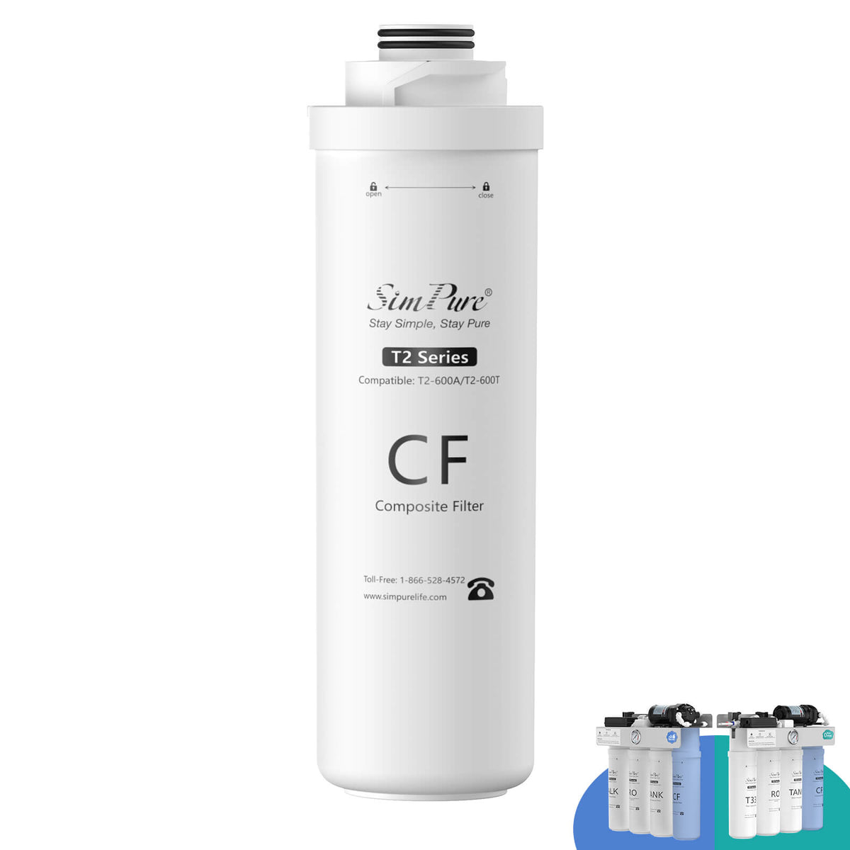 SimPure T2-600A Official Authentic Replacement Filters