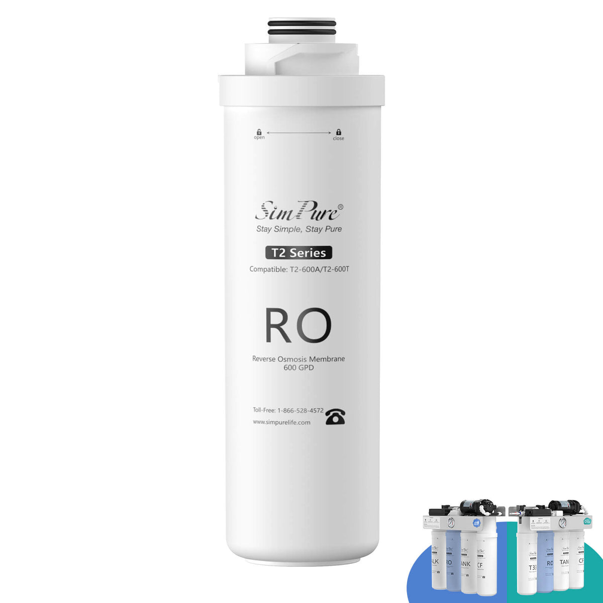 SimPure T2-600T Official Authentic Replacement Filters